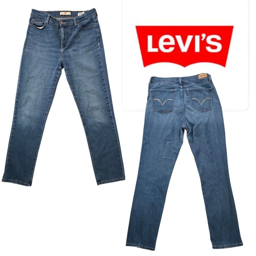 Levi’s 512 Perfectly Slimming Skinny Jeans Women’s 14M Medium Wash Stretch Denim - Picture 5 of 6